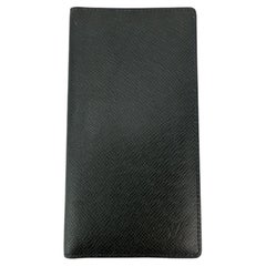 Louis Vuitton Taiga Brazza Long Bifold Dark Blue Leather Wallet