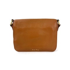 Miu Miu Madres Brown Leather Crystals Crossbody Bag