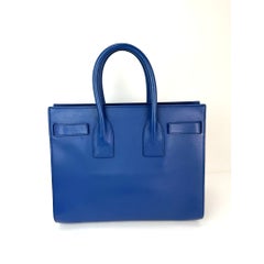 Saint Laurent Sac De Jour Blue Leather Hand Bag