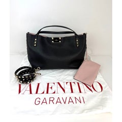 Petit sac cabas Rockstud en cuir noir de Valentino Garavani