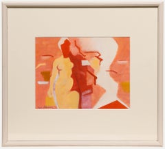 Roger Derieux – Ölgemälde aus dem 20. Jahrhundert, „Akt in Rosa“