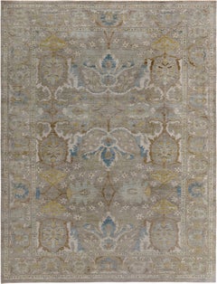 Alfombras Persas Sultanabad Rugs - Lana Azul Marfil Topo Diseño - 89261
