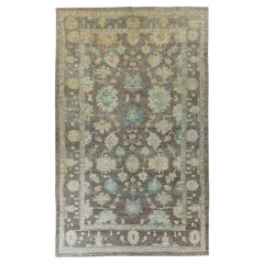 Turkish   Rose Collection Over Size Rug - Wool Blue Brown - 90827