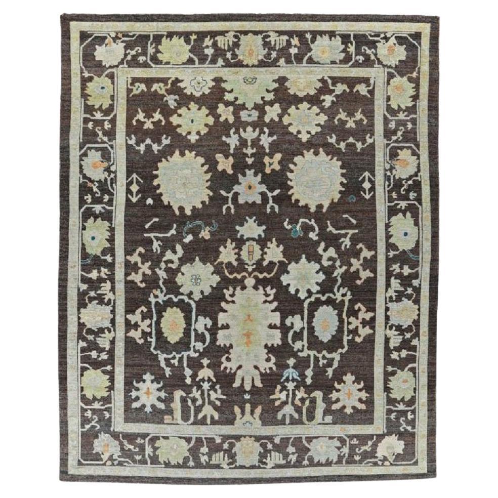 Alfombra Sobredimensionada Colección Afghanistan Rose - Lana Marrón Marfil - 90828