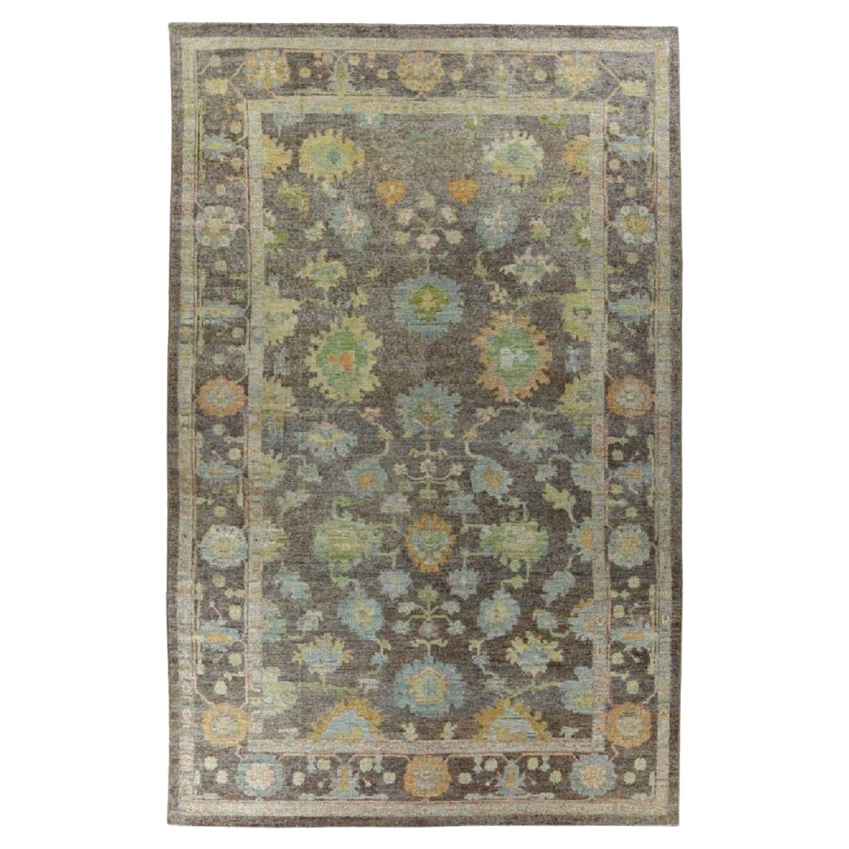 Turkish Rose Collection Area Rugs - Wool Blue Brown Green - 90829