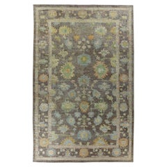 Turkish Rose Collection Area Rugs - Wool Blue Brown Green - 90829
