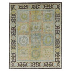 Afghanistan Rose Collection Bereich Teppiche - Wolle Blau Braun Elfenbein - 90837