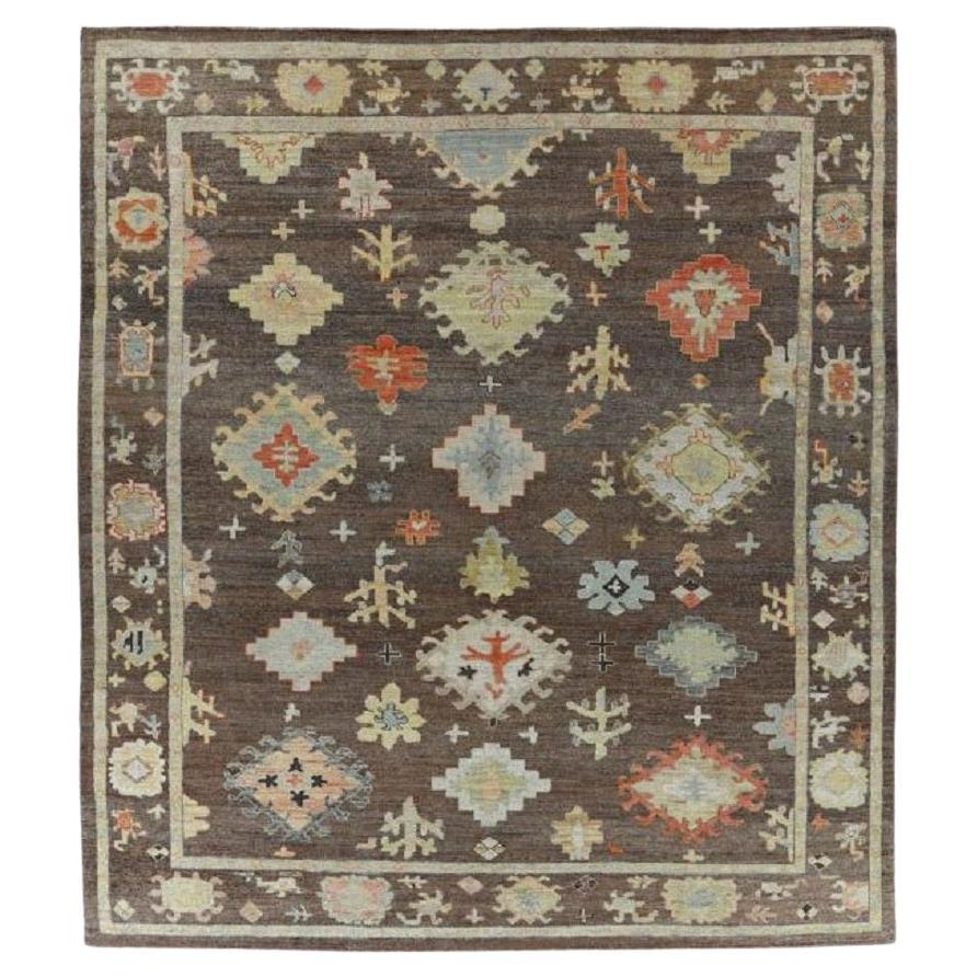 Afghanistan Collection Rose Tapis de sol - Laine Brown Ivoire Rouge - 90838 en vente