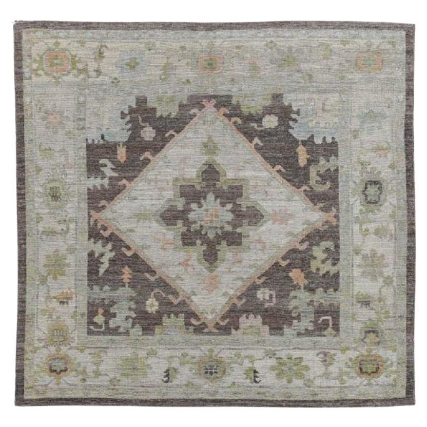 Turkey Rose Collection Area Rugs - Wool Brown Ivory - 90877