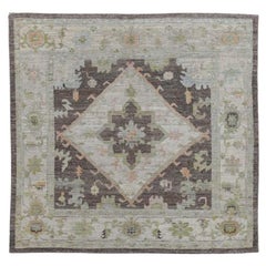 Turkey Rose Collection Area Rugs - Wool Brown Ivory - 90877