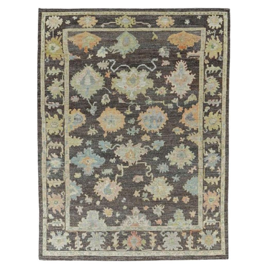 Turkey  Rose Collection Area Rugs - Wool Brown Ivory Pink - 90844