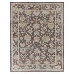 Afghanistan Rose Collection Area Rugs - Wool Brown Ivory - 90882