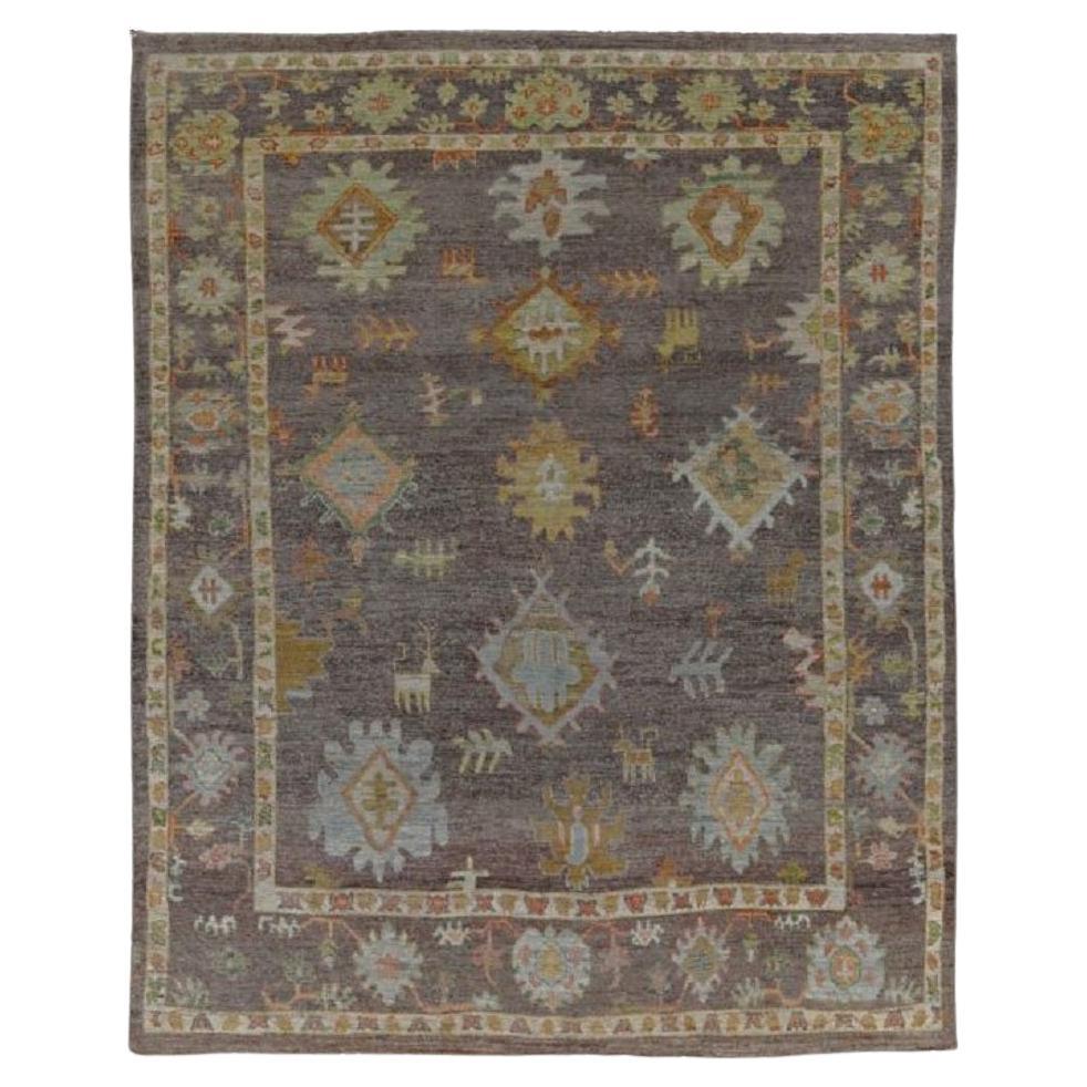 Turkey  Rose Collection Area Rugs - Wool Blue Brown Green - 90884
