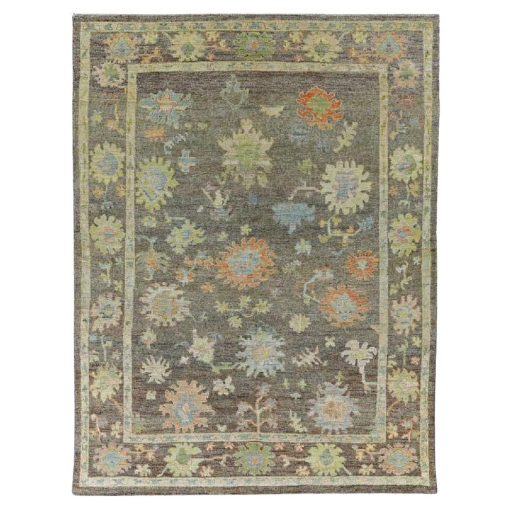 Turkey  Rose Collection Area Rugs - Wool Blue Brown Pink - 90847