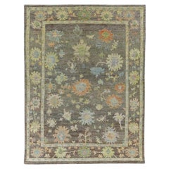 Turkey  Rose Collection Area Rugs - Wool Blue Brown Pink - 90847