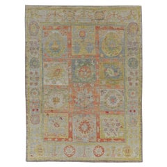 Afghanistan Rose Kollektion Teppiche - Wolle Blau Grün Elfenbein - 90885