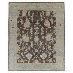 Turkey  Rose Collection Area Rugs - Wool Blue Brown Pink - 90849
