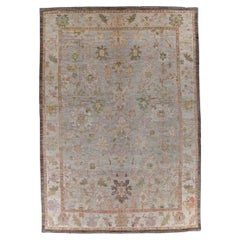 Turkey  Rose Collection Over Size Rug - Wool Blue Ivory - 90890
