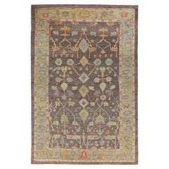 Afghanistan Rose Kollektion Teppiche - Wolle Braun Grün - 90989