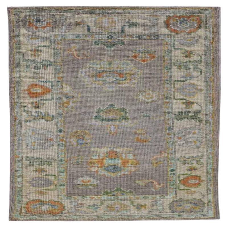 Afghanistan Rose Collection Small Rug - Wool Ivory Purpel - 90979