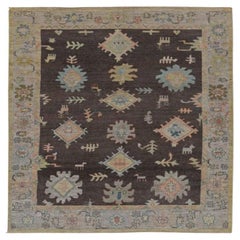 Afghanistan Rose Kollektion Teppiche - Wolle Braun Elfenbein Rosa - 90993