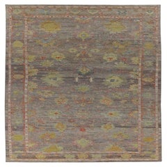 Turkish Rose Collection Over Size Rug - Wool Brown Red - 90994