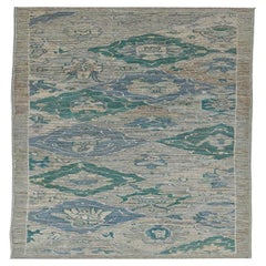 Tappeto Afghanistan Rose Collection - Lana Blu Avorio - 90982