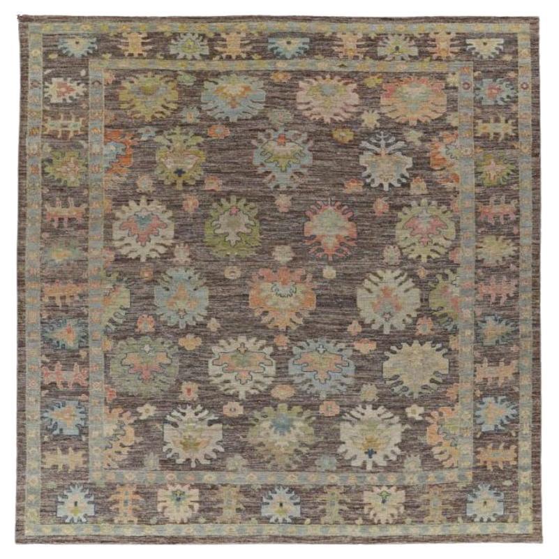Afghanistan Rose Collection Tapis surdimensionné - Laine Bleu Brown - 90995