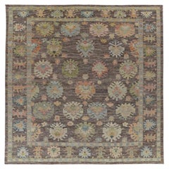 Afghanistan Rose Collection Tapis surdimensionné - Laine Bleu Brown - 90995