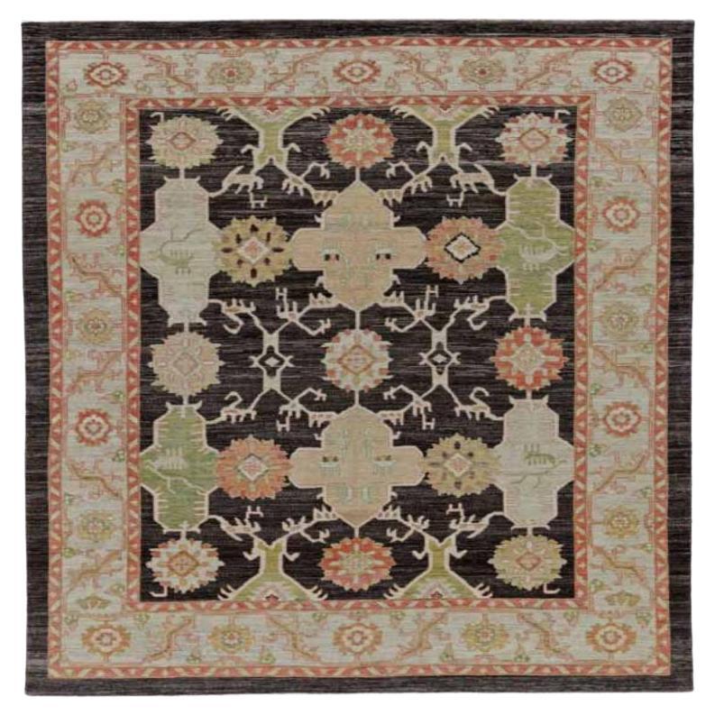 Tappeti Afghanistan Serapi - Lana Marrone Verde Avorio Rosa - 90984