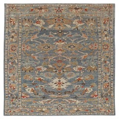 Turkish Sultanabad Area Rugs - Wool Blue Brown Ivory - 90985