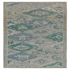 Tappeto Afghanistan Rose Collection - Lana Blu Avorio - 91000