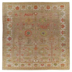 Tappeto Afghanistan Serapi - Lana Marrone Verde Avorio Rosso - 91050