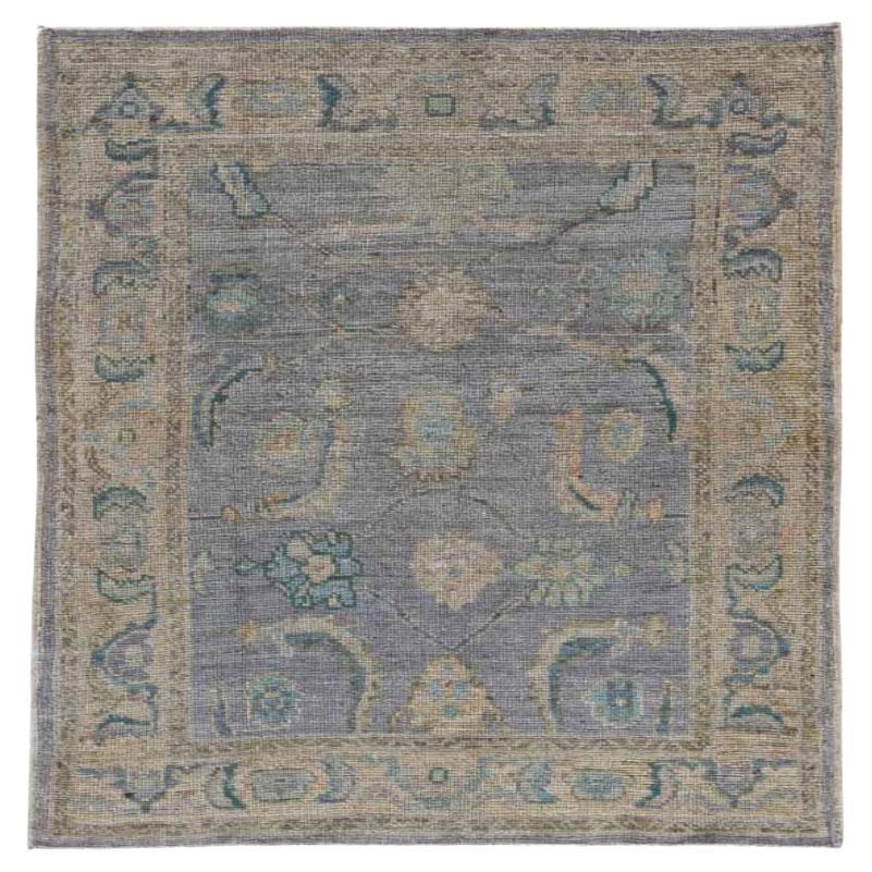 turkey Rose Collection Small Rug - Wool Ivory Purpel - 91070