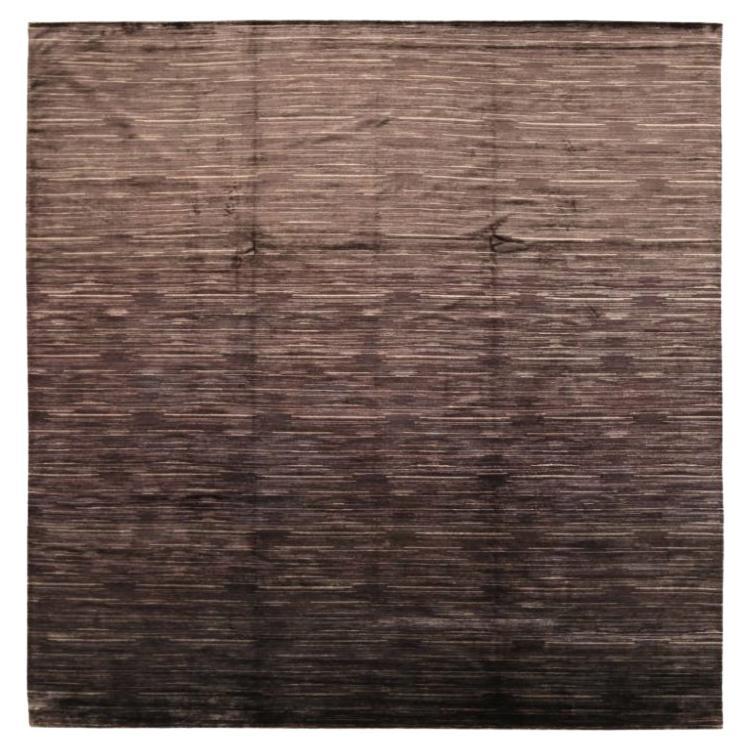 Afghanistan Modern Area Rugs - Wool Brown Design - 92056 For Sale