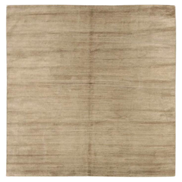 Afghanistan Modern Square Area Rugs - Wool Brown Taupe Design - 92061