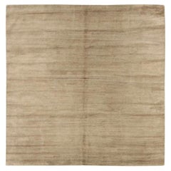 Afghanistan Modern Square Area Rugs - Wool Brown Taupe Design - 92061
