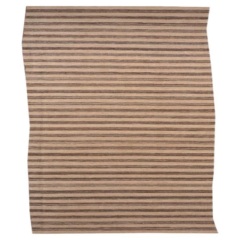 Alfombra Corredera Kilim Afganistán - Lana Marrón Diseño Marfil - 92105 en venta