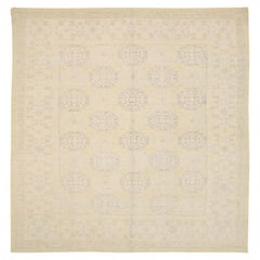 Afghanistan Khotan Area Rugs - Wool Ivory Yellow Design - 92083