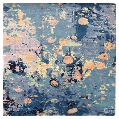 India Area Rugs - Wool Blue Orange Purpel Design - 92348