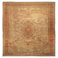 Tapis persan Tabriz - Laine ivoire rouge motif - 92140