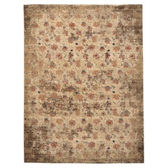 Tapis modernes indiens - Design en laine ivoire - 96611
