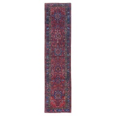 Persian Heriz Runner Rug - Wool Red Design - 96663