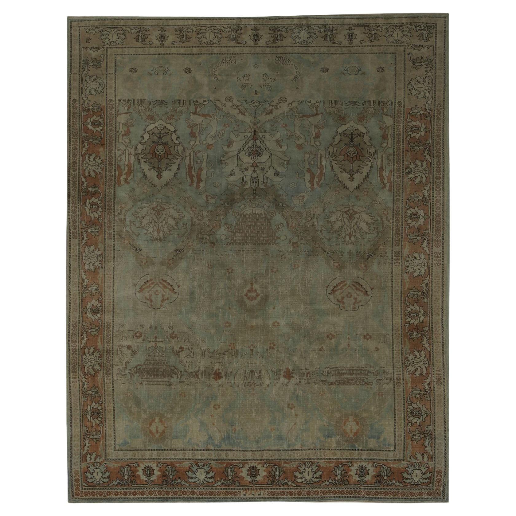 Alfombras Persas Azerbaiyán - Lana Marfil Azul Claro - 96845