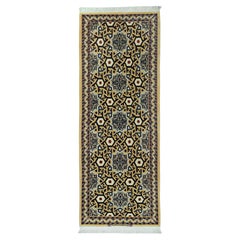 Tappeto persiano Isfahan Small - Lana Nero Giallo Design - 96895