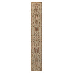 Afghanistan Sultanabad Runner Rug - Wool Ivory Design - 95827