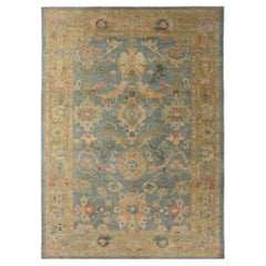 Sultanabad-Teppiche aus Wolle in Blau und Grün aus Afghanistan - 95791