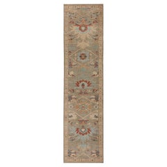Afghanistan Sultanabad Runner Rug - Wool Brown Design - 95829
