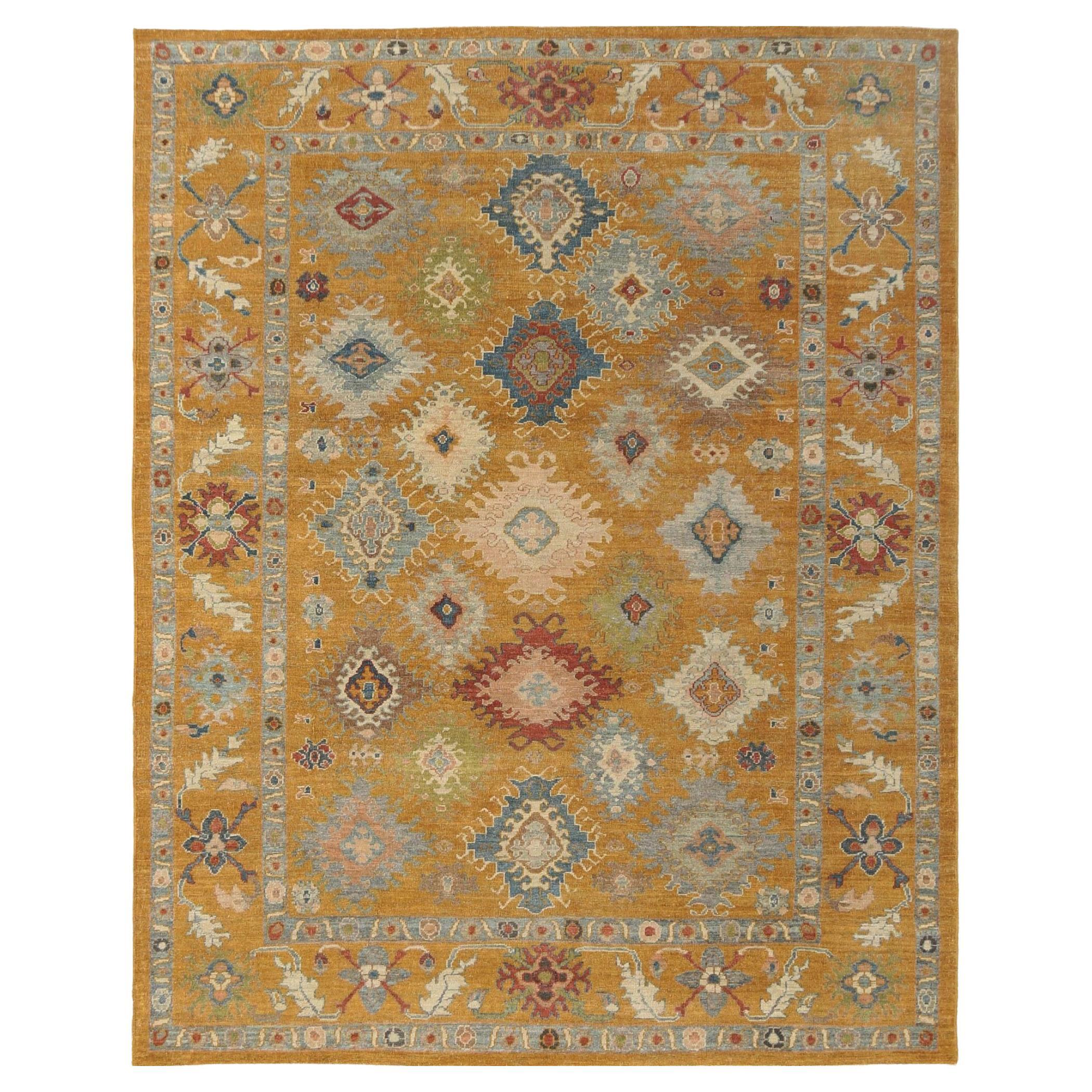 Sultanabad-Teppiche aus Afghanistan - Wolle in Orange mit Design - 95793