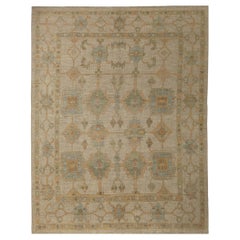 Afghanistan Oushak Area Rugs - Wool Ivory Design - 95839